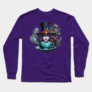 Mad Hatter Alice in Wonderland Long Sleeve T-Shirt